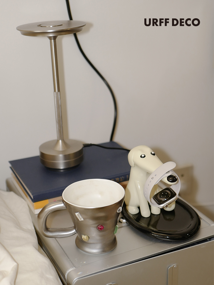 URFF DECO长鼻狗钥匙管家磁吸创意礼物可爱收纳玄关桌面托盘摆件,淘宝优惠券,粉丝福利购,淘宝优惠卷