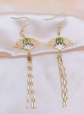 Billskinner手绘珐琅耳环