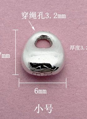 S925纯银小胖福钱袋子吊坠配件