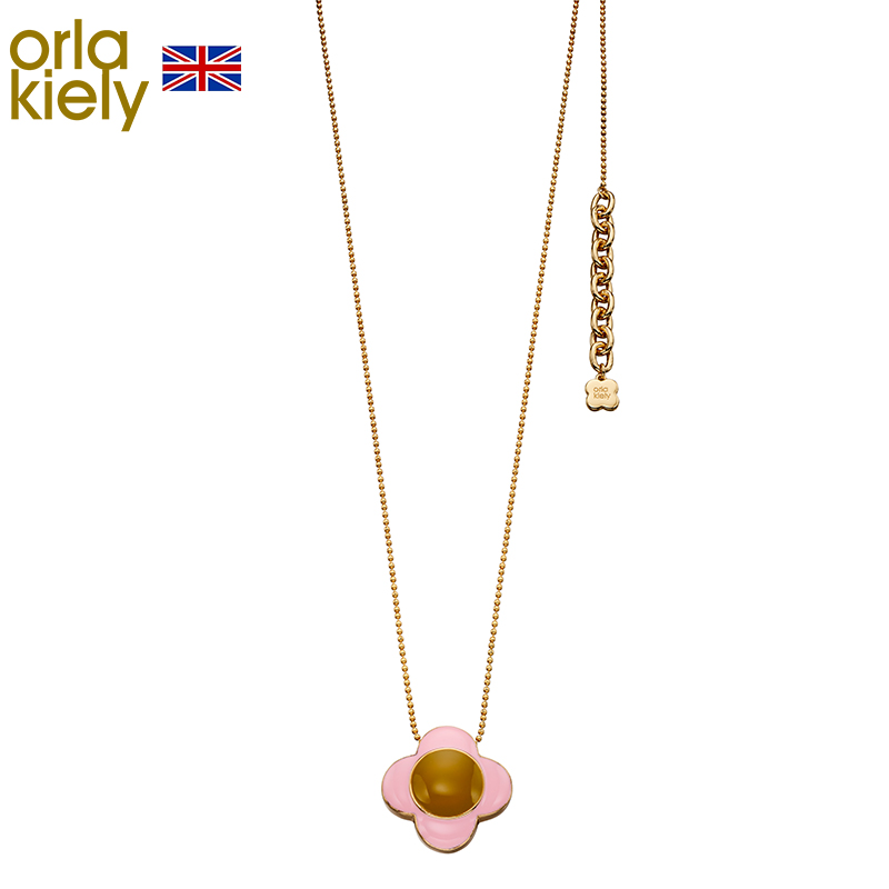 orla kiely英国特色奶油花镀锁骨链 orlakiely项链