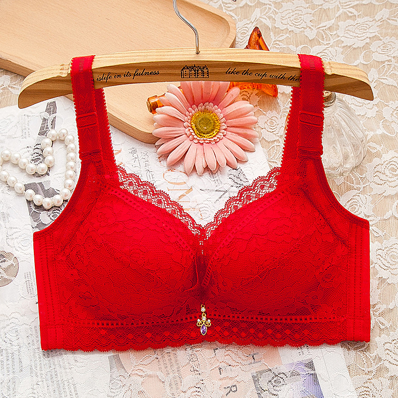 女调整型性感少女蕾丝无钢圈胸罩 芸媚蝶文胸