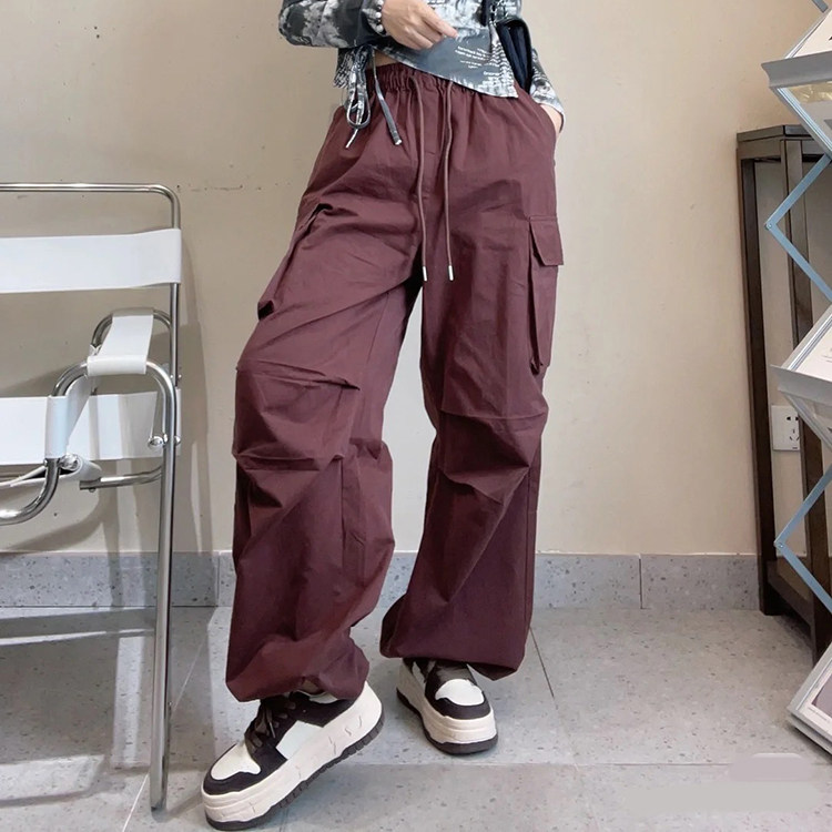 【痞帅潮流girl！】秋季大口袋打褶宽松时尚工装裤女两穿休闲裤潮,淘宝优惠券,粉丝福利购,淘宝优惠卷