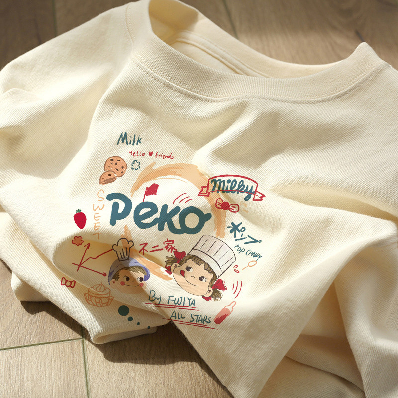 美式复古正肩纯棉长袖t恤女装内搭秋冬季洋气宽松显瘦打底衫上衣