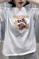 夏季 白色纯棉短袖 t恤女装 2025新款 宽松显瘦洋气独特别致卡通上衣
