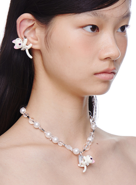 FWISH飞未夕小猫抱爱心项链礼物