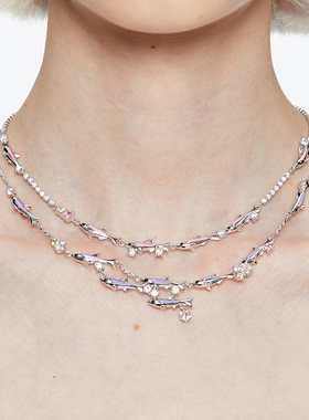 FWISH锆石链女项链颈链个性简约