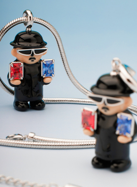 FWISH珐琅蛇骨链情侣原创项链