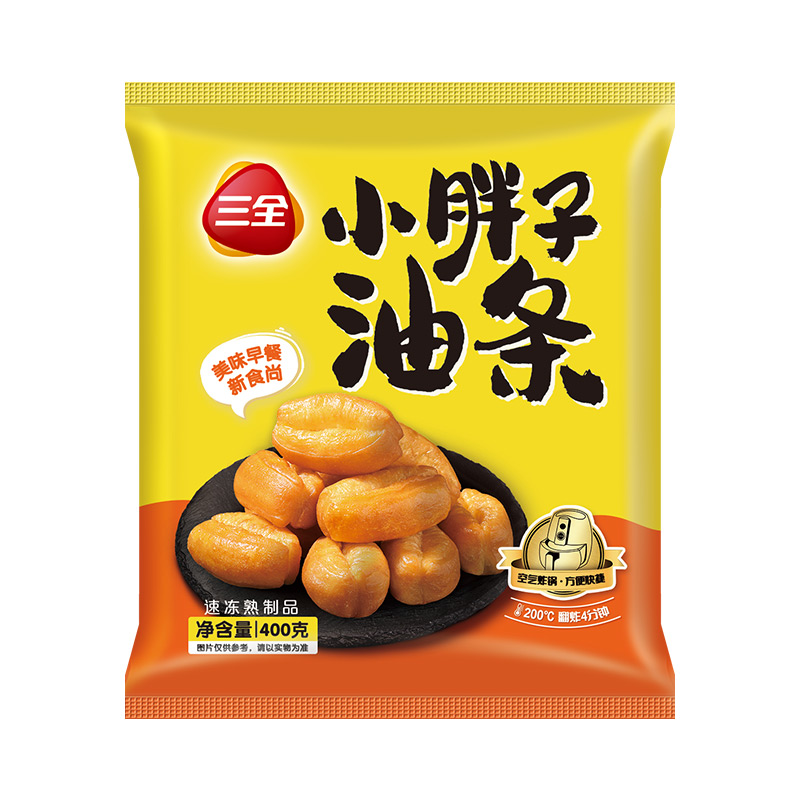 三全小胖子油条早餐宵夜美食面点面食冷冻半成品5袋装-图0