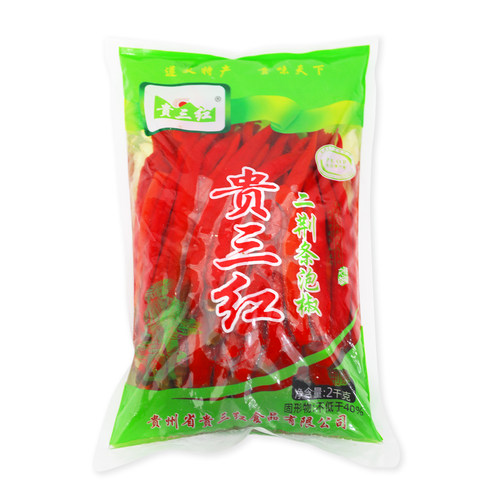 贵州特产泡椒老坛陈泡二荆条红辣椒4斤贵三红风味水泡椒泡菜调料 - 图3