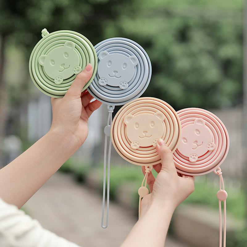 折叠水杯便携式硅胶户外露营旅行洗漱杯卡通可伸缩漱口杯压缩杯子,淘宝优惠券,粉丝福利购,淘宝优惠卷