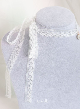 choker超仙白色蕾丝甜美风锁骨链