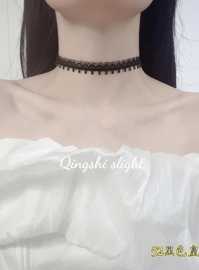 choker超仙蕾丝蝴蝶丝绒锁骨链