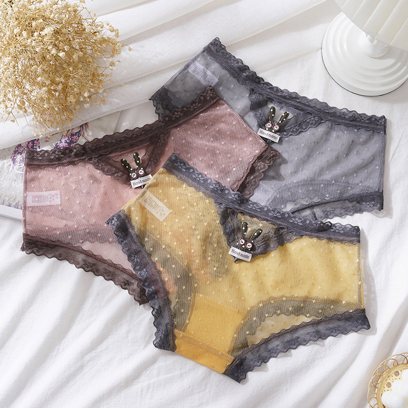 小心机镂空网纱柔软女中腰性感短裤 汐怡打底裤