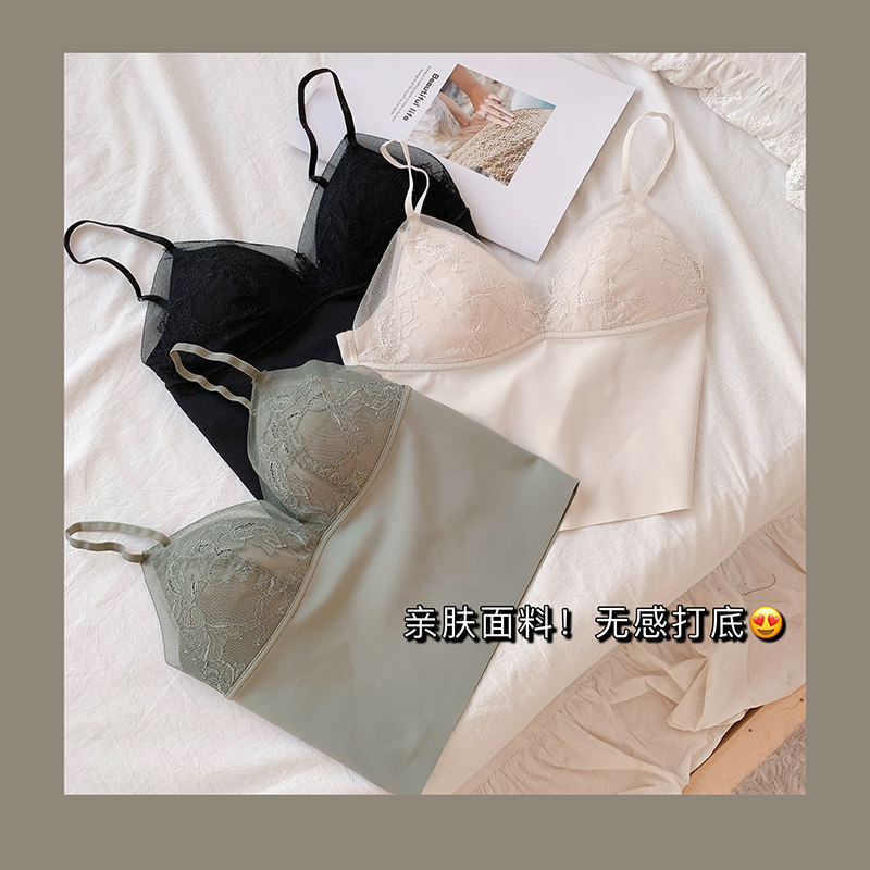 吊带美背女背心式超薄无痕内外抹胸 汐怡抹胸