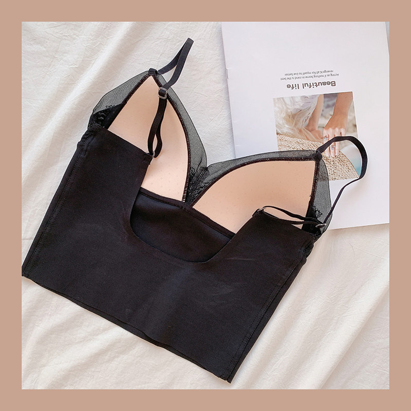 吊带美背女背心式超薄无痕内外抹胸 汐怡抹胸