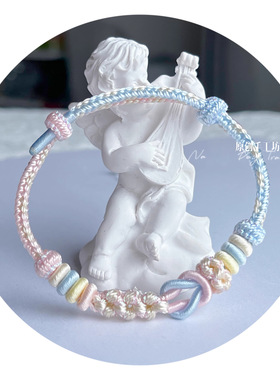 手工桃花编绳手链转运桃花结绳