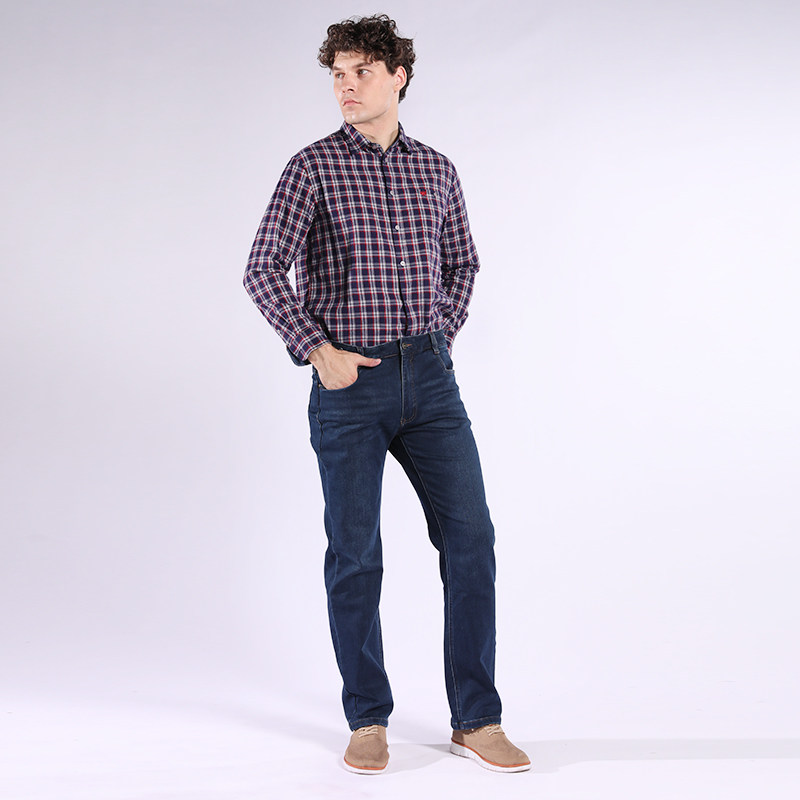 [商场同款]威鹏加绒牛仔裤男25冬季厚款弹力经典休闲直筒裤864022,淘宝优惠券,粉丝福利购,淘宝优惠卷