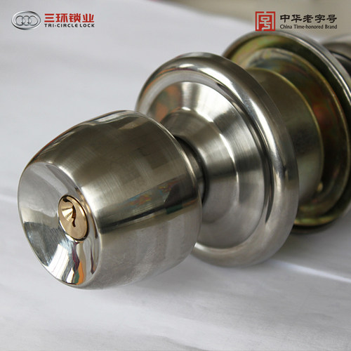 三环拉丝不锈钢球锁卧室内球形门锁卫生间锁具5831SS - 图2