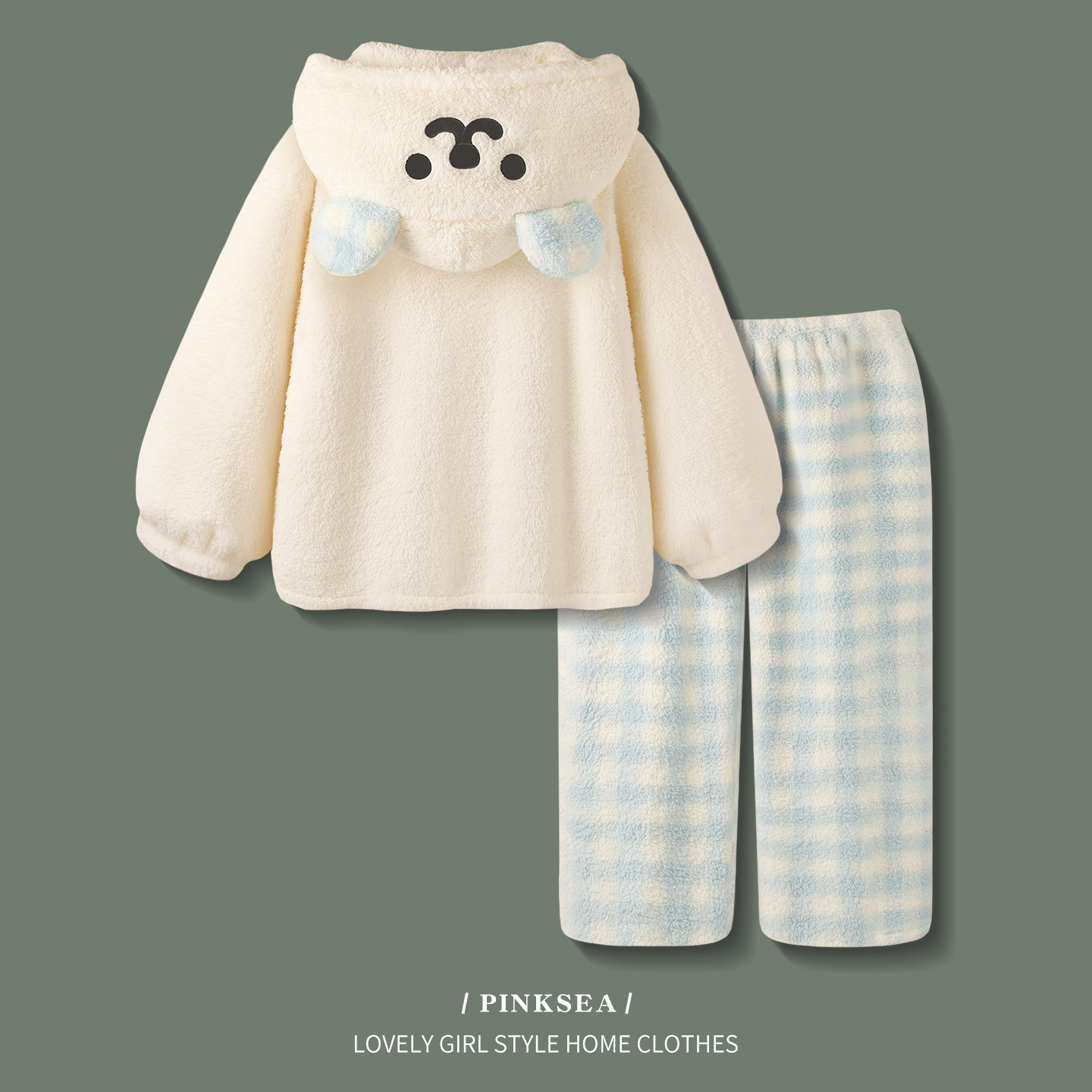 【厚实保暖】珊瑚绒睡衣2026新款女款可爱小熊加厚冬季家居服套装,淘宝优惠券,粉丝福利购,淘宝优惠卷