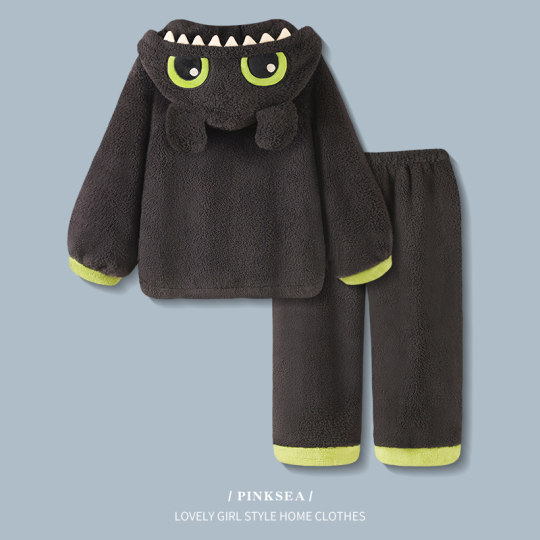 Couple pajamas autumn and winter thickened coral velvet home clothes