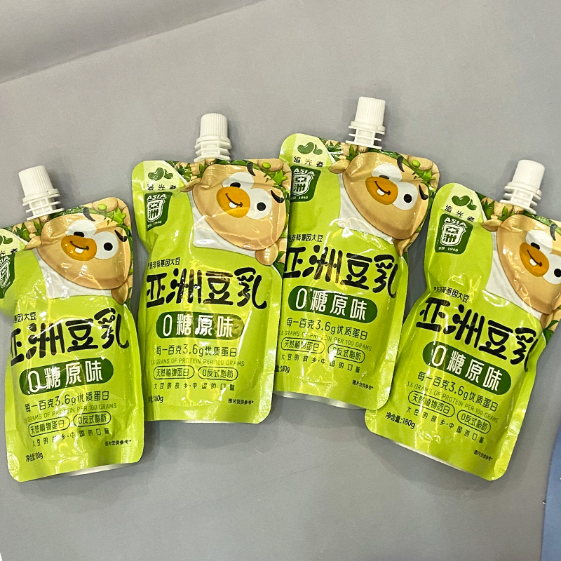 亚洲无糖低糖原味豆乳180g袋装非转基因大豆植物蛋白营养儿童豆奶 - 图0