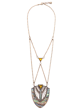 项链女欧美风格复古礼服配饰方块