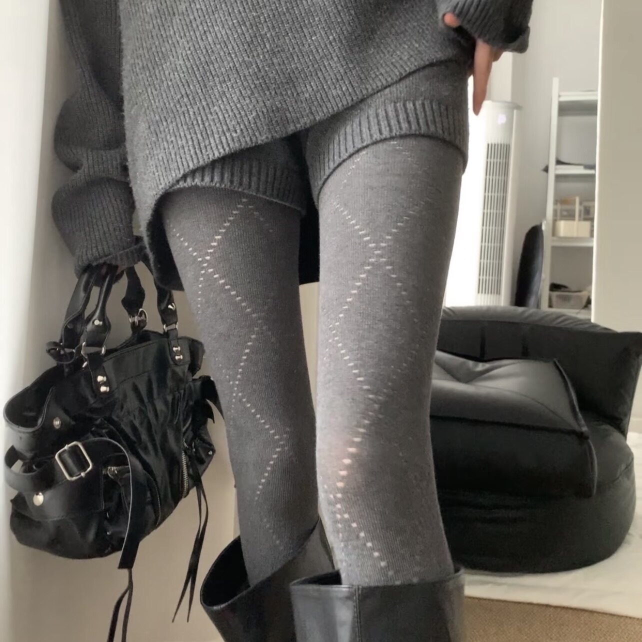 Wuuuus 格雷系灰色打底袜女春秋款格子条纹透肉连裤袜子显瘦丝袜,淘宝优惠券,粉丝福利购,淘宝优惠卷