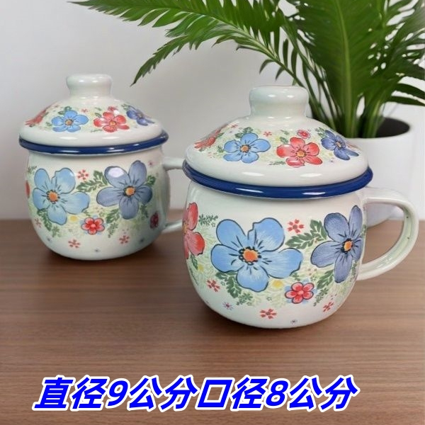 新品出口珐琅搪瓷特厚小杯牛奶杯咖啡杯茶杯大肚杯可爱耐高温 - 图1