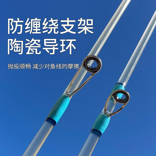 盛河小驹弹射XUL超软实心玻纤白条马口竿溪流微物路亚竿直枪柄杆 - 图2