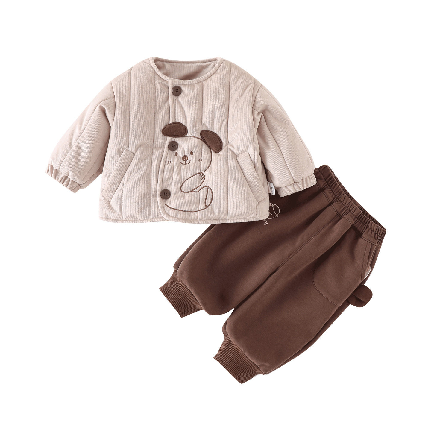 秋冬套装加厚保暖外套夹棉冬装可爱超萌1-3岁男宝宝外出服男童,淘宝优惠券,粉丝福利购,淘宝优惠卷