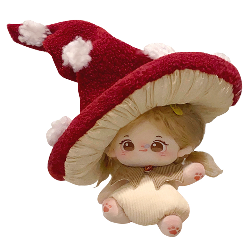 露娜的奇妙之旅可爱蘑菇帽子棉花娃娃衣服20cm公仔娃包10十厘米男 - 图3