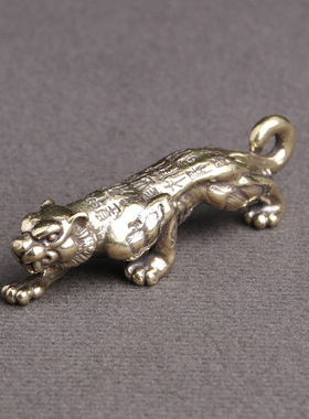 中式铜虎符大权在握家居饰品招财纳福创意茶宠桌面摆件车载手把件