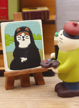 树下盒日式风猫咪微缩梦想摆件