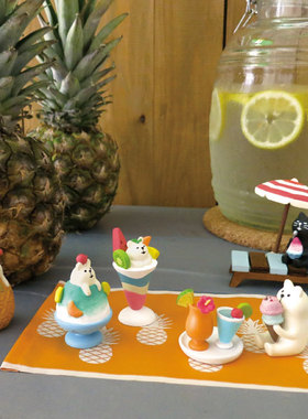 一夏午睡企鹅纳凉白熊避暑小动物