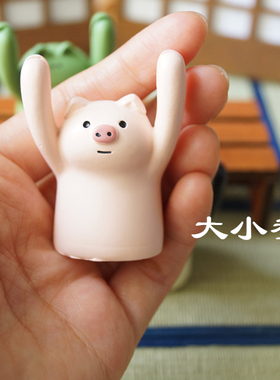 日式风杂货小动物高高卡片夹摆件