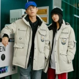 Зимний антибактериальный водонепроницаемый пуховик, куртка для влюбленных, свободный крой