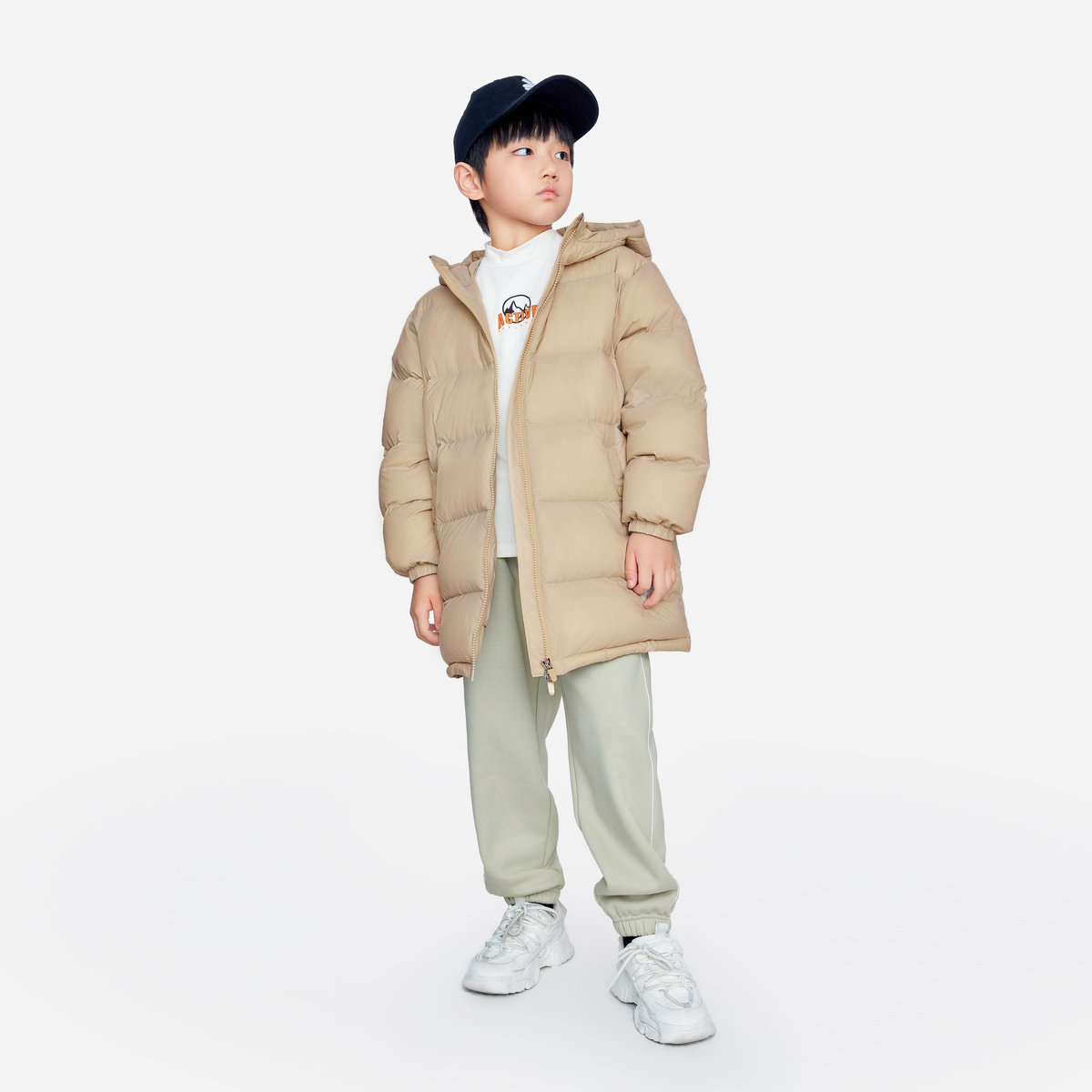 安奈儿童装男童女童中长款羽绒服冬装儿童连帽休闲保暖百搭三防,淘宝优惠券,粉丝福利购,淘宝优惠卷