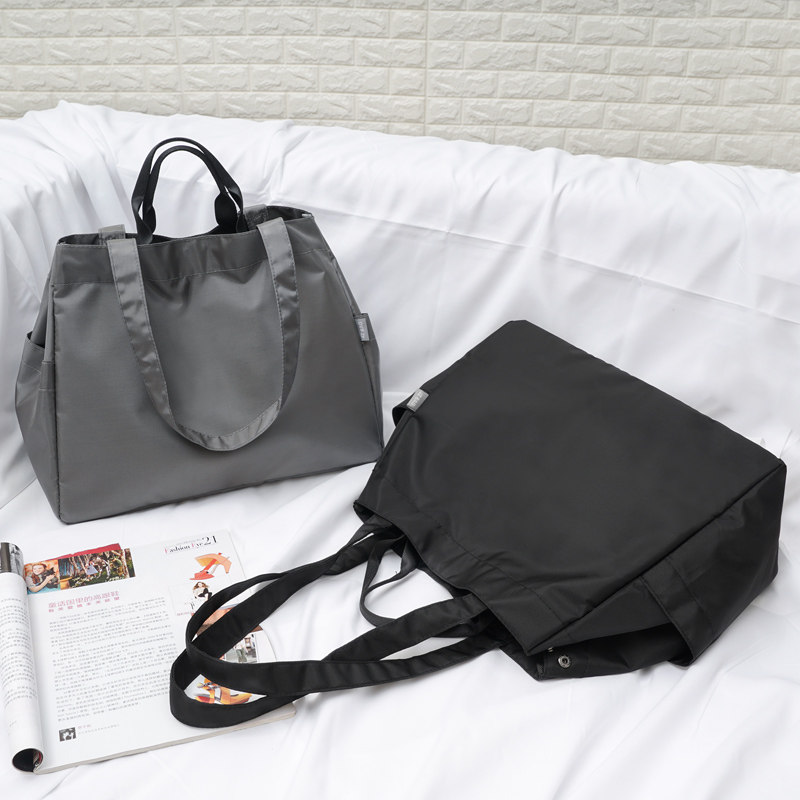 轻便简约女尼龙瑜伽包便携男旅行包 单色芭蕾旅行袋