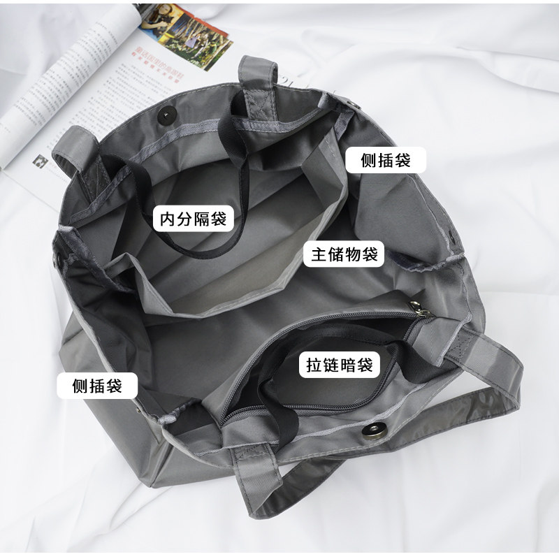 轻便简约女尼龙瑜伽包便携男旅行包 单色芭蕾旅行袋