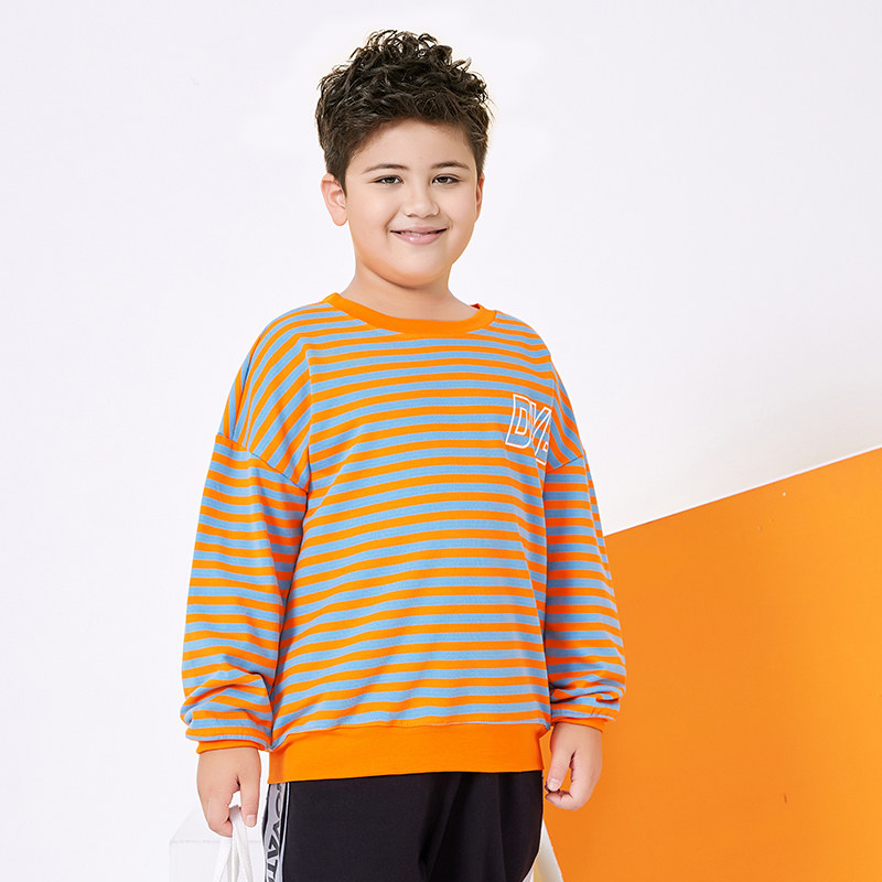 【断码捡漏 特价清仓】胖儿童长袖T恤男童大码春秋上衣中大童宽松,淘宝优惠券,粉丝福利购,淘宝优惠卷