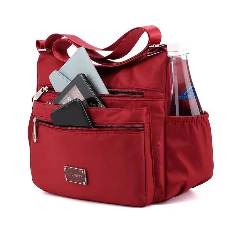 多口袋中老年人女包防水牛津布单肩斜挎包做生意收钱包尼龙帆布包,淘宝优惠券,粉丝福利购,淘宝优惠卷