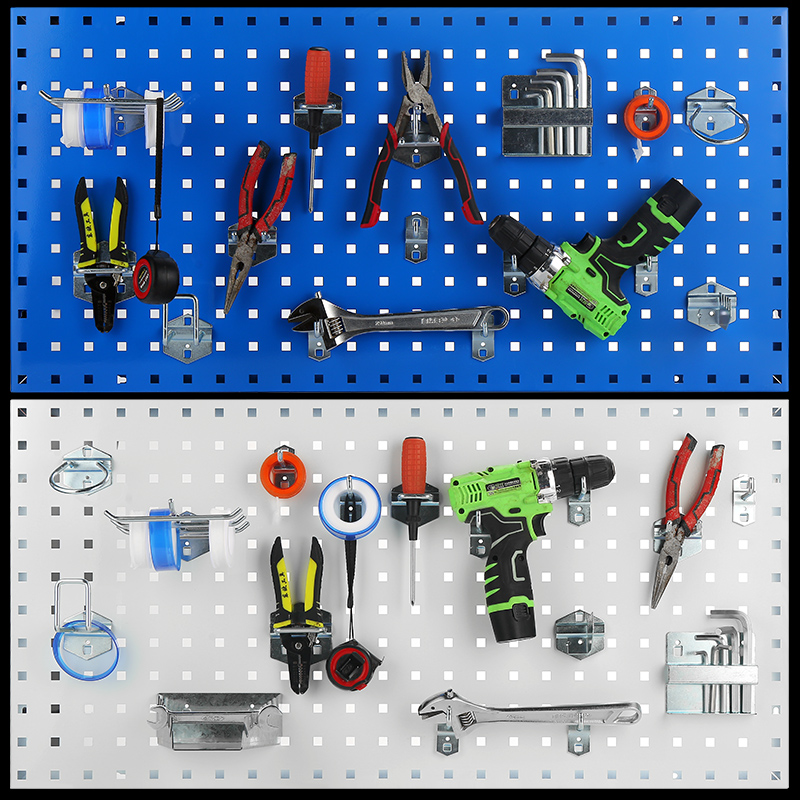 金属方孔洞洞板置物架五金工具挂板收纳墙上挂架挂钩定制展示架 - 图1