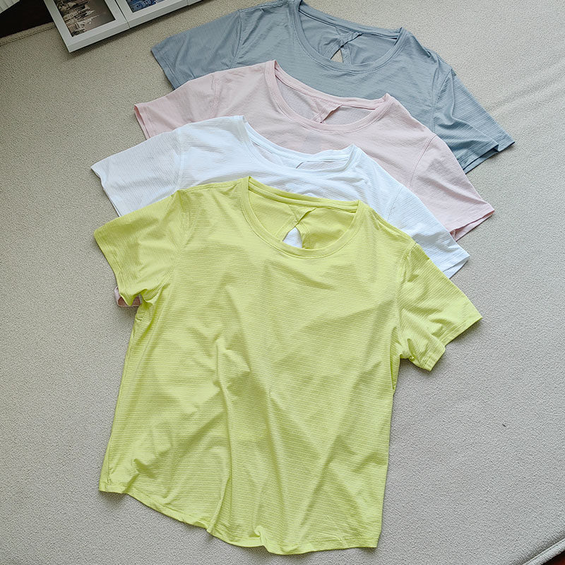 清凉提花运动T恤短袖瑜伽服女夏健身薄款上衣宽松罩衫镂空美背女,淘宝优惠券,粉丝福利购,淘宝优惠卷