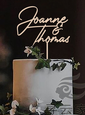 摆件定制英文字母牌摆件蛋糕婚纱