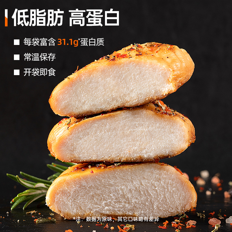 肌肉小王子旗舰店5袋】肌肉小王子鸡胸肉健身代餐即食高蛋白低脂鸡肉速食轻食零食0