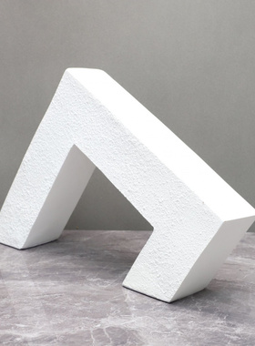 树脂摆件现代简约白色抽象建筑几何卧室书房客厅餐厅桌面家居饰品