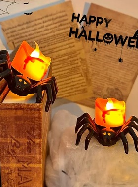 万圣节眼珠灯蜘蛛背爆眼珠灯美式派对氛围装饰用品道具摆件款
