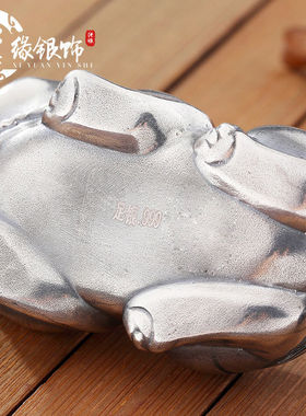 大号招财貔貅纯银钥匙扣貔貅手把件腰挂手玩汽车车挂摆件