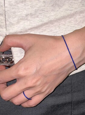 Freeter自制极细1mm天然青金石s925手链复古简约高级显白串珠手饰