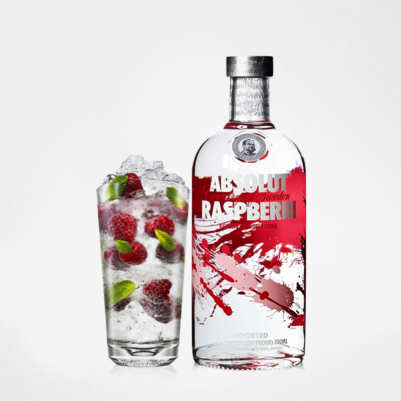 郎家园洋酒包邮ABSOLUT RASPBERRI瑞典绝对伏特加覆盆莓味 - 图2